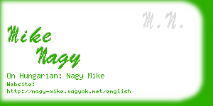 mike nagy business card